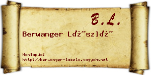 Berwanger László névjegykártya