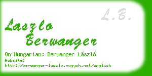 laszlo berwanger business card